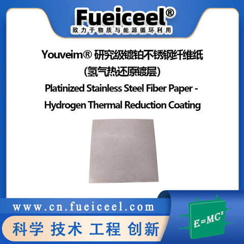 Youveim&reg研究级镀铂不锈钢纤维纸（氢气热还原镀层）